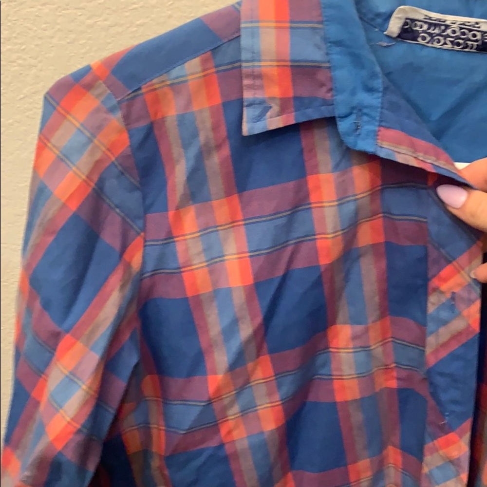Vintage Bloomingdale’s Top Shop Plaid Button-Down